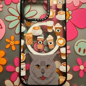 CASETiFY Impact Ring Stand Case with MagSafe for iPhone 15 PRO Cat